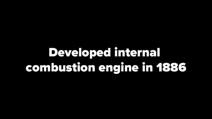 developed internal combustion engine in 1886