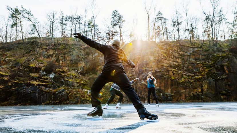 Skating outside