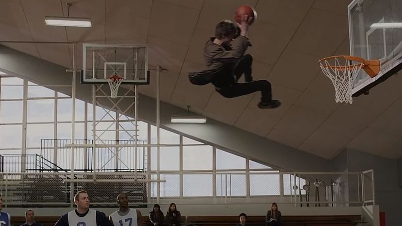 Spider-Man playing basketball