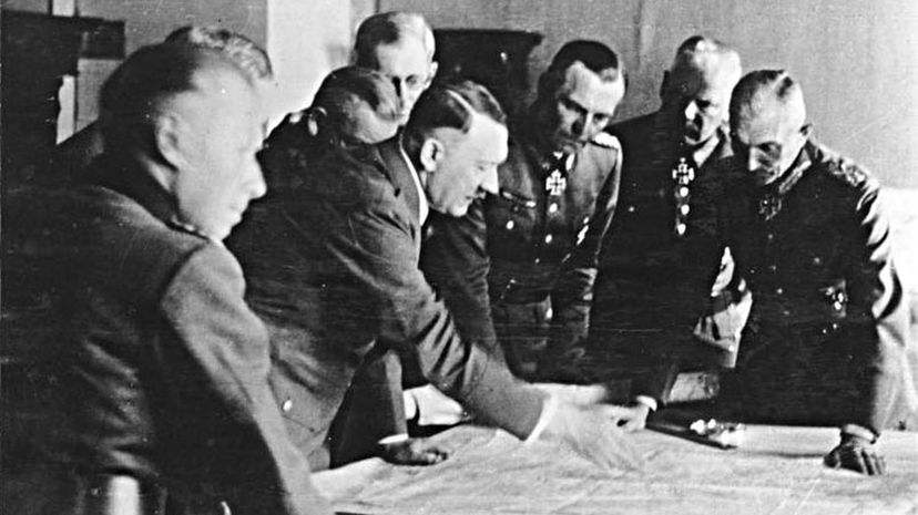 Hitler during a meeting