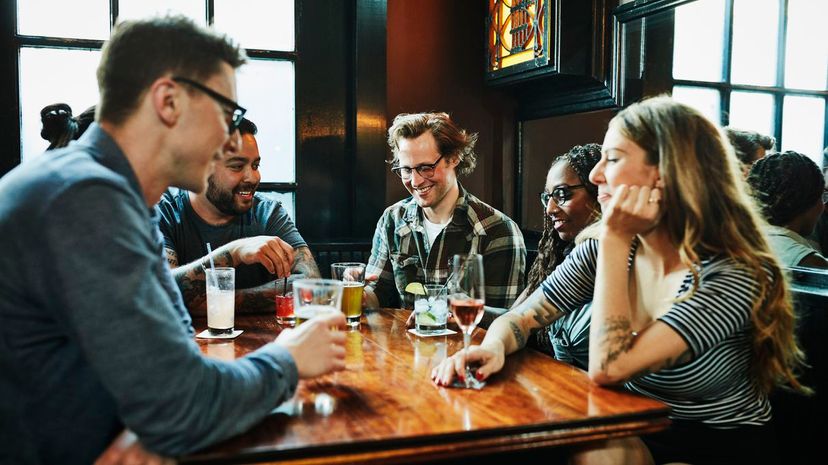 Friends at bar