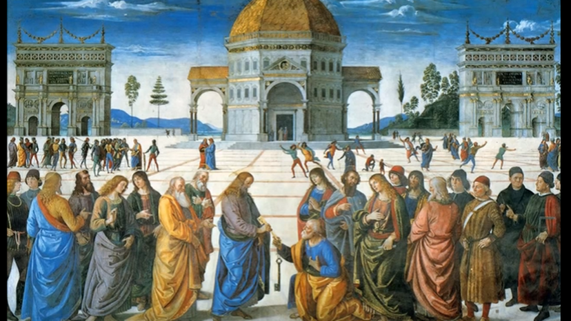 Christ Giving the Keys of the Kingdom to St. Peter by Perugino