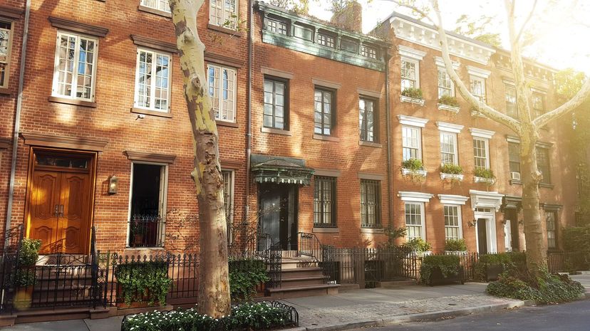 Manhattan brownstones