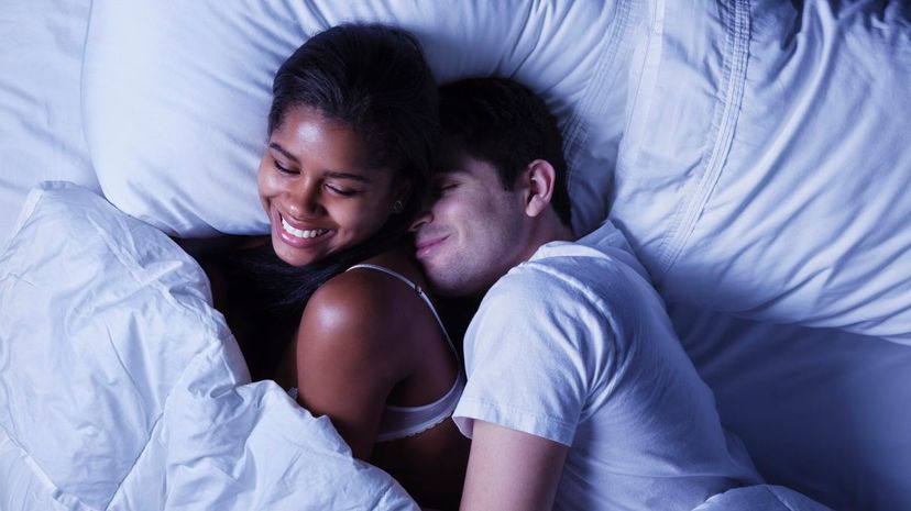 Cuddling in bed