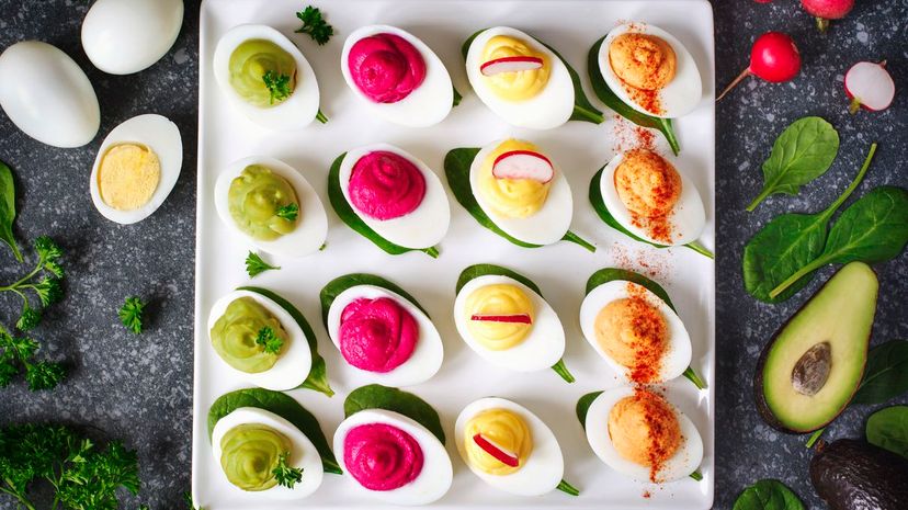 4 deviled eggs