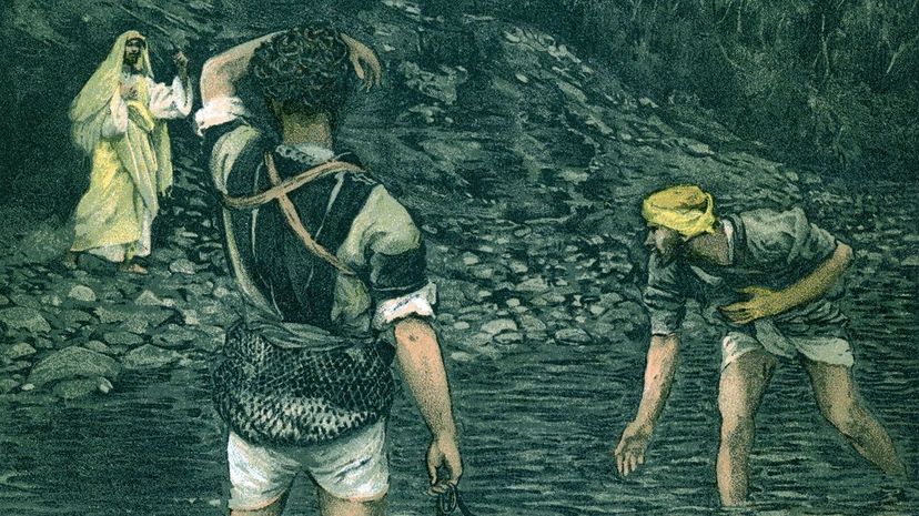 Jesus calling Saint Peter and Saint Andrew