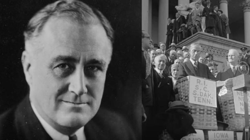 Franklin Roosevelt elected president