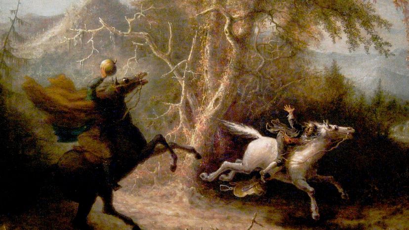 The Headless Horseman Pursuing Ichabod Crane