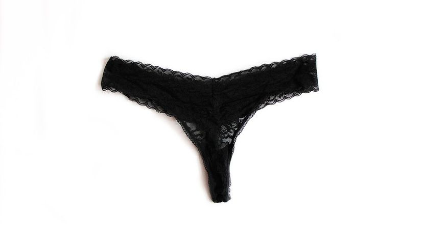 Black Lace Thong - Underwear