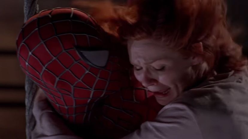 Spider-Man saving Mary Jane