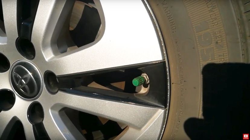 Tire with Green Cap