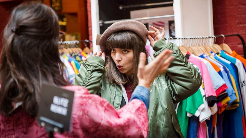 20 trying on clothes