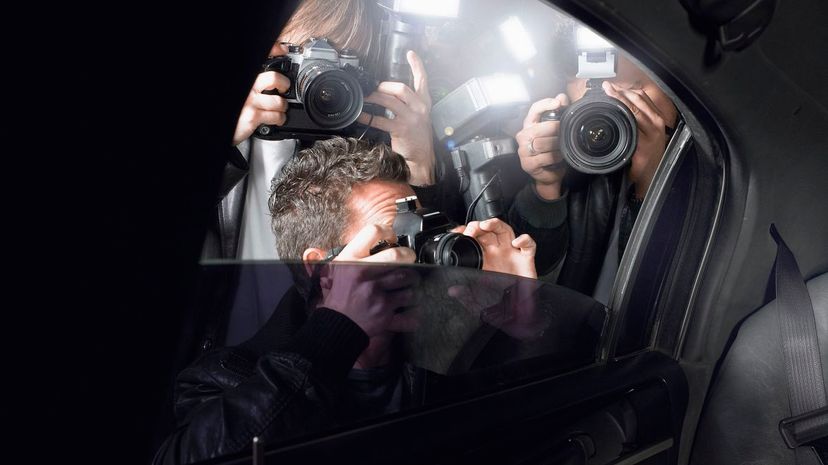 Paparazzi Shooting Inside a Limousine