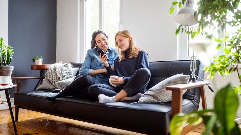 Two Friends on Couch