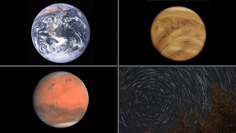 Earth Mars Venus Polaris