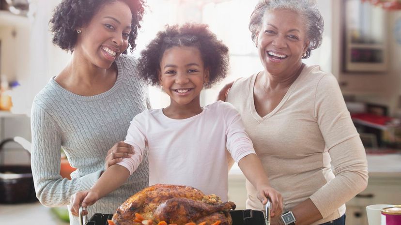 Grandma, Mom, Daughter on Thanksgiving
