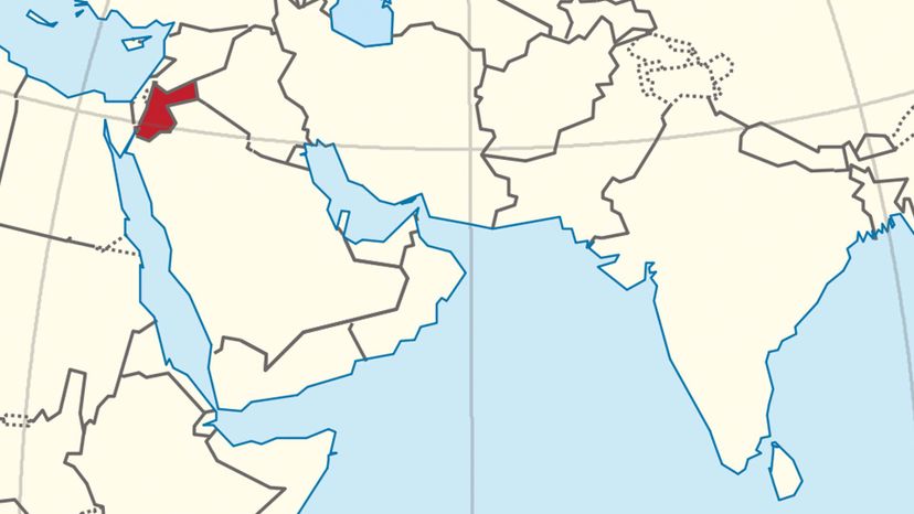 Jordan on the globe (Afro-Eurasia centered). 