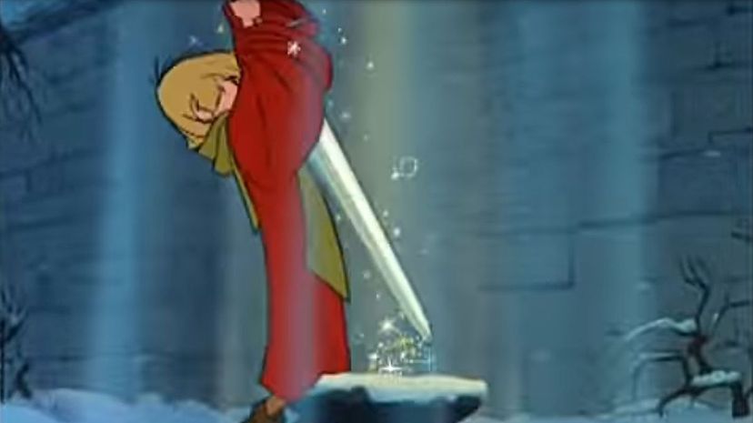 The Sword in the Stone - Pulling out the sword