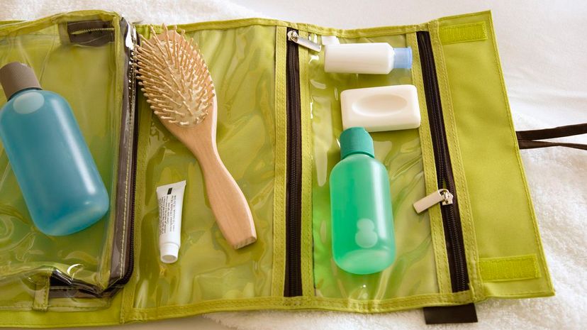 Assortment of toiletries and travel kit