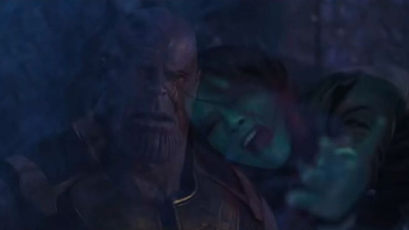 Thanos sacrificing Gamora