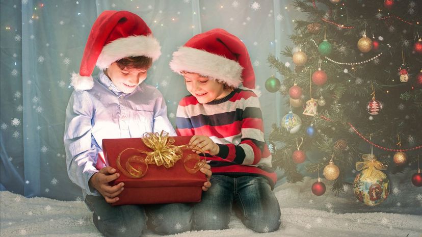 Children and Christmas gift