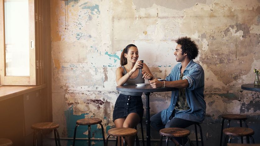 coffee shop friends date couple