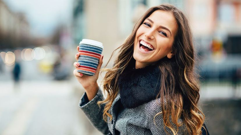 Smile with Coffee Cup