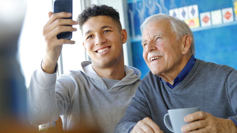 Coffee with grandpa
