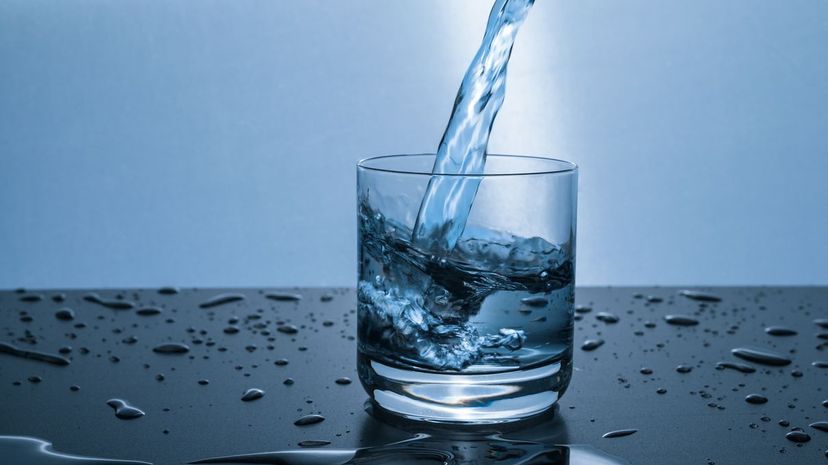 Water in a cup