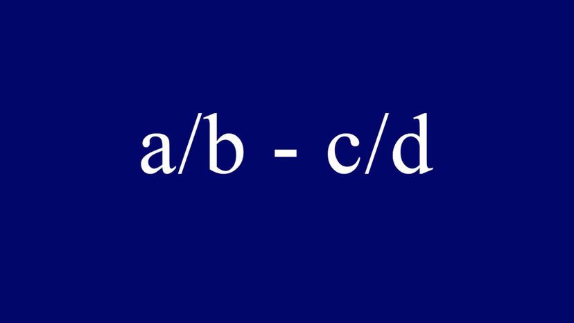 ab - cd = (ad - bc)bd