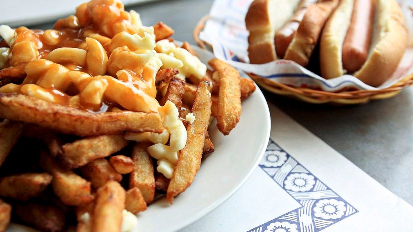 Poutine and hot dogs