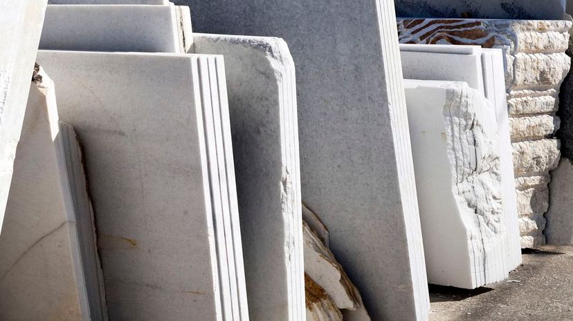 Slabs of Marble in a quarry