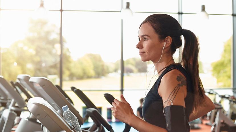 Woman on treadmill