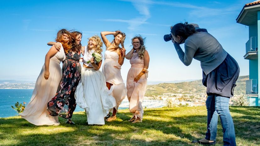 Female wedding photographer