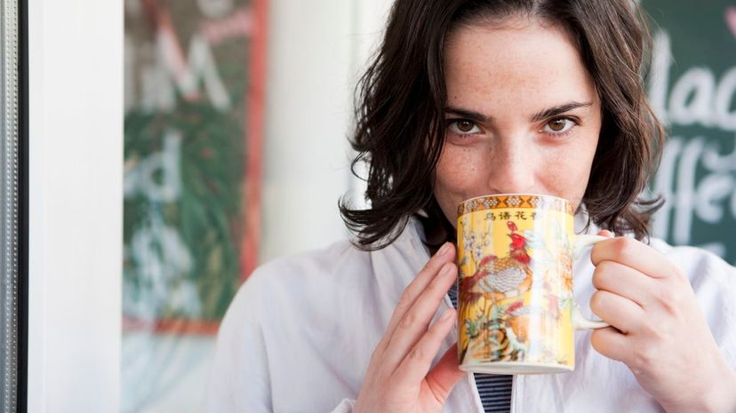 Flirty Coffee Drinker