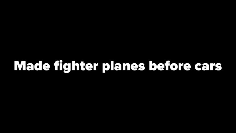 made fighter planes before cars