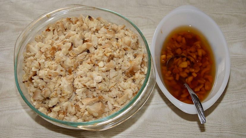 Fish and brewis, bread