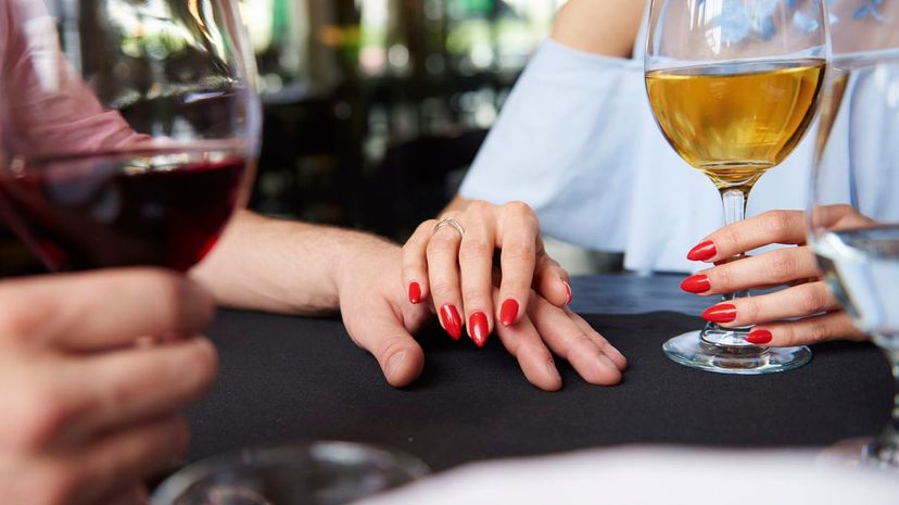 Couple in restaurant