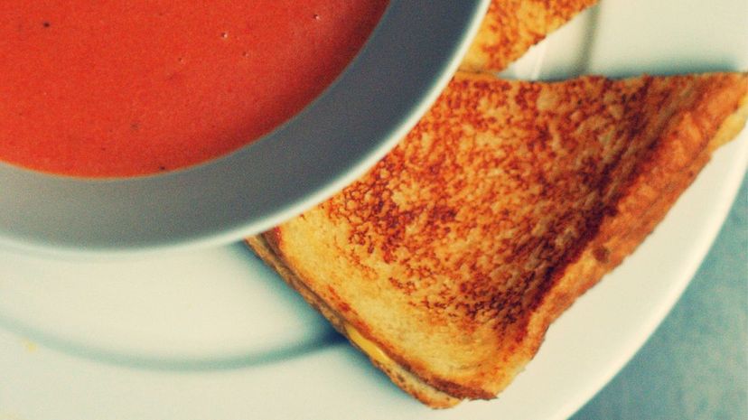 Tomato soup and grilled cheese