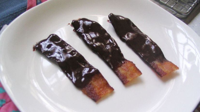 Chocolate covered bacon