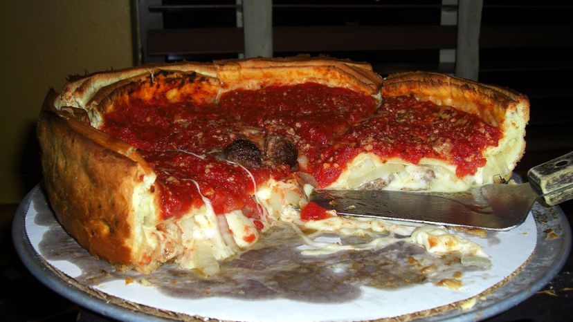 Chicago deep dish pizza