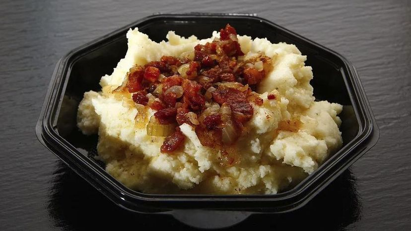 Bacon and mashed potatoes