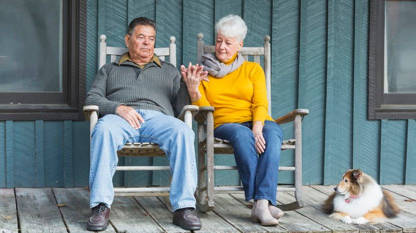 Q 21 Rocking chairs holding hands