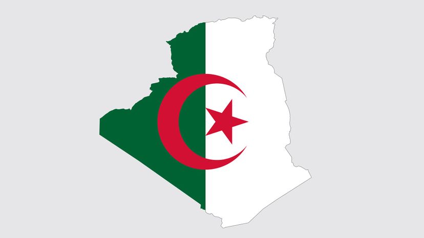Algeria Flag map