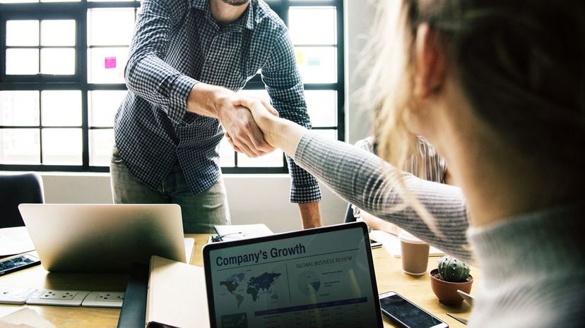 Businessmen shake hand