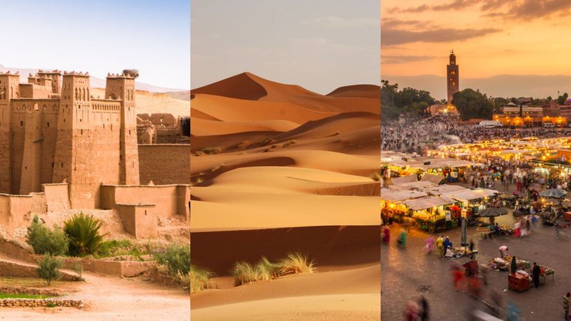 Morocco-Ait benhaddou, Erg Chebbi Dunes, Jemaa El-fna