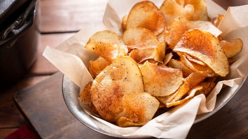 deep fried potato chips