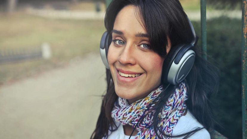 Smiling with Headphones