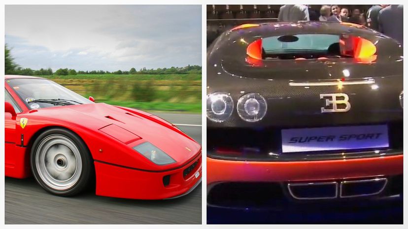 Q6-Bugatti Veyron Super Sport _ F40 Ferrari