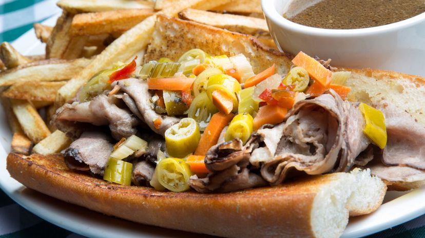 Italian Beef Sandwich with peppers